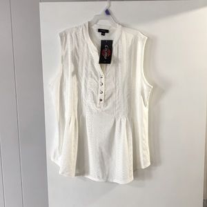 Cocomo xl white blouse brand new